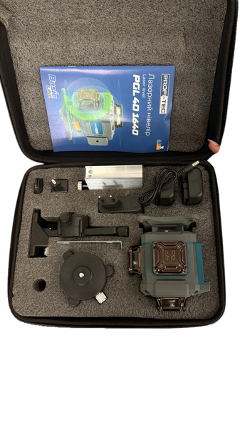 Лазерный нивелир PROFI-TEC PGL 4D 1640 (40 м, 16 линий, зеленый луч) 005906, FGT