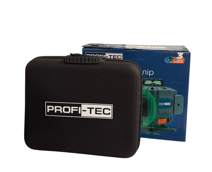 Лазерный нивелир PROFI-TEC PGL 4D 1640 (40 м, 16 линий, зеленый луч) 005906, FGT