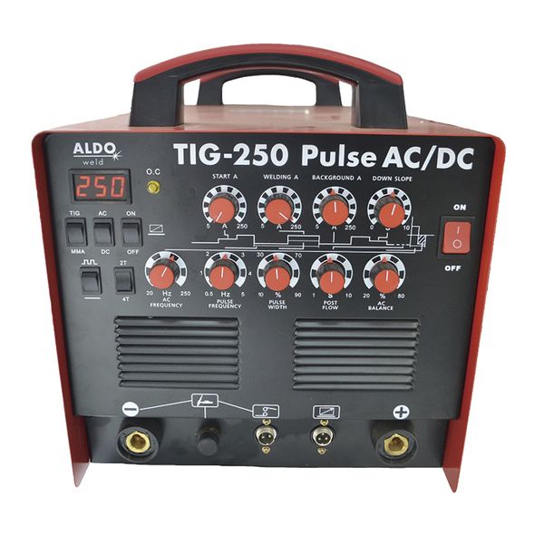 Зварювальний аргоновий апарат ALDO TIG-250 Pulse AC/DC (для зварювання алюмінію) TIG-250, FGT