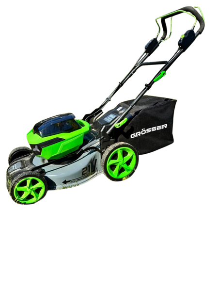 Аккумуляторная газонокосилка GR&Ouml;SSER GLM470 (GB 208PL EX 8.0 Ah x2, зарядное устройство GC8 Dual)