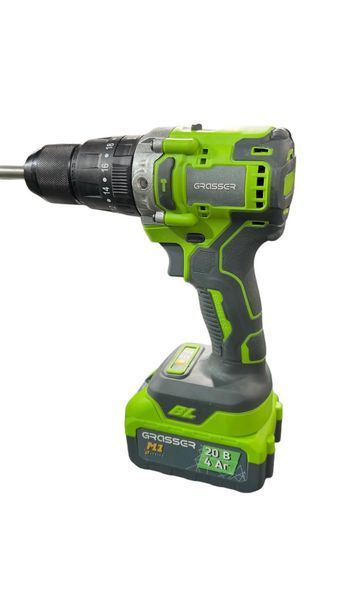 Набір акумуляторних інструментів 3в1 GRASSER SET-G3 (Шуруповерт акумуляторний GCD65Т, Акумуляторна кутова шліфувальна машина GAG125, Перфоратор акумуляторний GRH226, 4.0 Ah х3, зарядний пристрій) в сумці