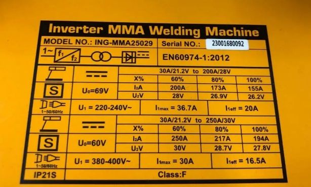 Сварочный инвертор PROFI 250A INGCO ING-MMA25029 (к-т) ING-MMA25029, FGT