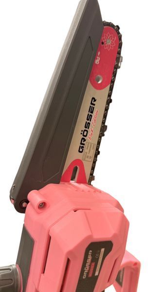 Набір акумуляторних інструментів по догляду за садом GR&Ouml;SSER PSET 302N Pink Edition (Ланцюгова пила PCS870A, телескопічний подовжувач PSP200, секатор PPS310, 3.0 Аh х1, 2.0 Аh х1, зарядний пристрій)