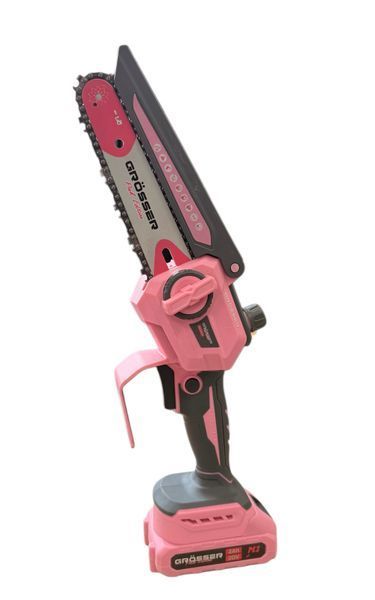 Набір акумуляторних інструментів по догляду за садом GR&Ouml;SSER PSET 302N Pink Edition (Ланцюгова пила PCS870A, телескопічний подовжувач PSP200, секатор PPS310, 3.0 Аh х1, 2.0 Аh х1, зарядний пристрій)