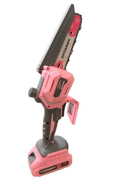 Набір акумуляторних інструментів по догляду за садом GR&Ouml;SSER PSET 302N Pink Edition (Ланцюгова пила PCS870A, телескопічний подовжувач PSP200, секатор PPS310, 3.0 Аh х1, 2.0 Аh х1, зарядний пристрій)