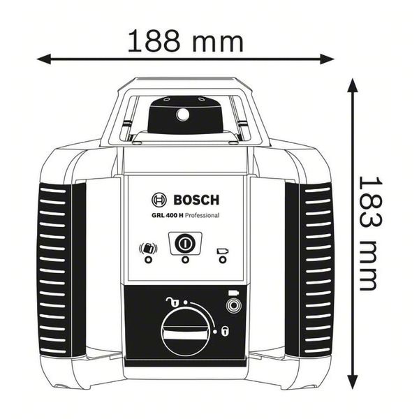 Ротационный лазерный нивелир Bosch Professional GRL 400 H SET (0601061800) 0601061800 EU, FGT