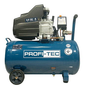 Компресор масляний PROFI-TEC  OC-50 (1.5 кВт, 50 л, 8 бар, 200  л/хв, 1 циліндр) 007819, FGT