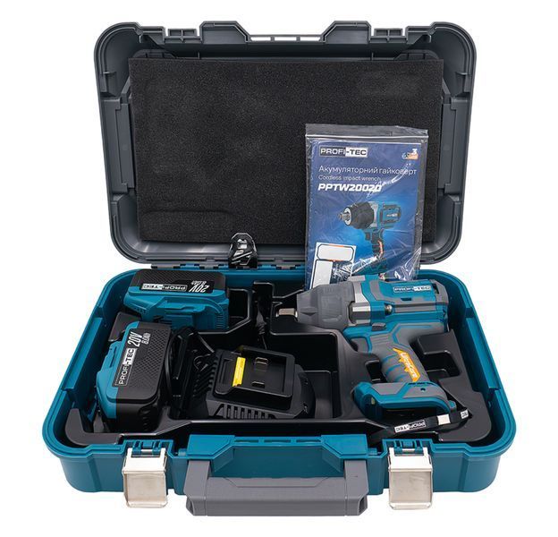 Аккумуляторный гайковерт PROFI-TEC PPTW20020 UltraCore (без аккумуляторов и зарядного устройства) 008435, FGT