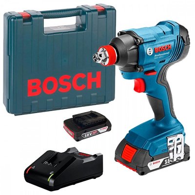 Акумуляторний ударний гайковерт Bosch Professional GDX 180-LI (2×2.0 Аг, зарядний пристрій) (06019G5223)  06019G5223 EU, FGT