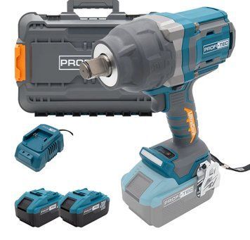 Аккумуляторный гайковерт PROFI-TEC PPTW20020 UltraCore (2&times;PT2080EP (8.0 Ач), зарядное устройство) 007177, FGT