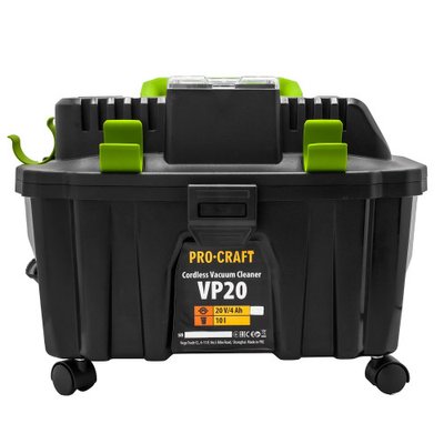 Аккумуляторный строительный пылесос Procraft VP20 VP20, FGT
