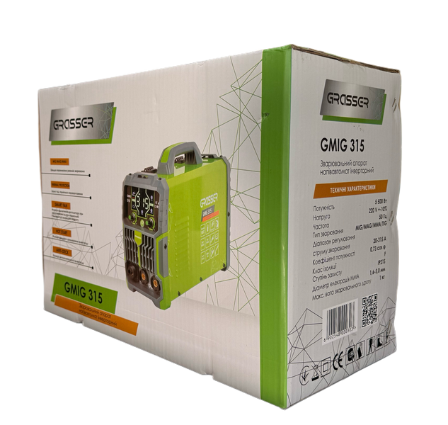 Зварювальний інверторний напівавтомат GROSSER GMIG 315P Pulse function G0305, FGT