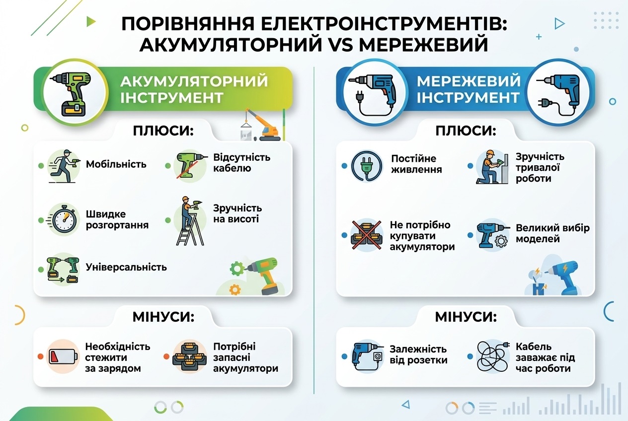 Інфографіка— акумуляторний чи мережевий інструмент